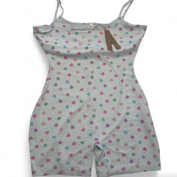 SKIMS Candy Heart Soft Lounge Scoop Romper Large - Picture 1 of 5